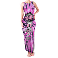 Fcks Cancer Skull Tie Dye Family Matching Tank Maxi Dress and Hawaiian Shirt - Wonder Print Shop