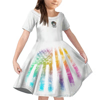 Fresh Out Of Fcks Messy Bun Tie Dye Family Matching Mermaid Dress and Hawaiian Shirt - Wonder Print Shop