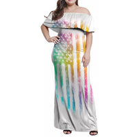 Fresh Out Of Fcks Messy Bun Tie Dye Family Matching Off Shoulder Maxi Dress and Hawaiian Shirt - Wonder Print Shop