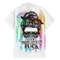 Fresh Out Of Fcks Messy Bun Tie Dye Family Matching Summer Maxi Dress and Hawaiian Shirt - Wonder Print Shop