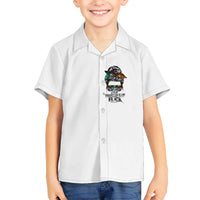 Fresh Out Of Fcks Messy Bun Tie Dye Hawaiian Shirt - Wonder Print Shop