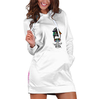 Fresh Out Of Fcks Messy Bun Tie Dye Hoodie Dress - Wonder Print Shop