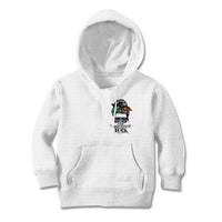 Fresh Out Of Fcks Messy Bun Tie Dye Kid Hoodie - Wonder Print Shop