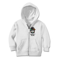 Fresh Out Of Fcks Messy Bun Tie Dye Kid Hoodie - Wonder Print Shop