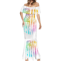 Fresh Out Of Fcks Messy Bun Tie Dye Mermaid Dress - Wonder Print Shop