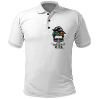 Fresh Out Of Fcks Messy Bun Tie Dye Polo Shirt - Wonder Print Shop