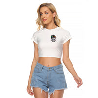 Fresh Out Of Fcks Messy Bun Tie Dye Raglan Cropped T Shirt - Wonder Print Shop