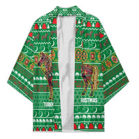 Turkmenistan Christmas Kimono with Decorated Horse Crescent Moon Pattern and Traditional Carpet - Wonder Print Shop