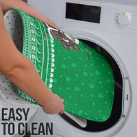 Turkmenistan Christmas Bathroom Set with Traditional Santa Snowflake Crescent Moon and National Emblem - Wonder Print Shop