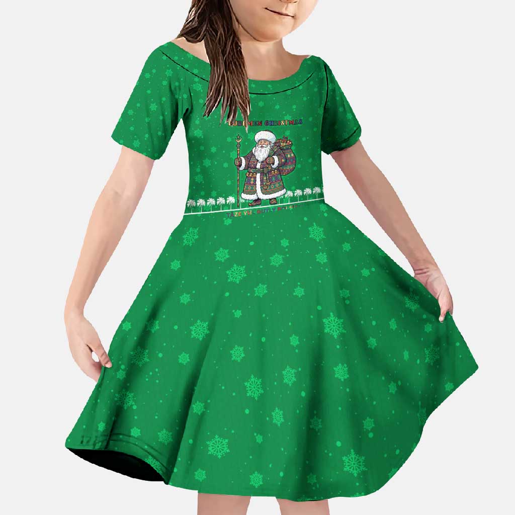 Turkmenistan Christmas Family Matching Long Sleeve Bodycon Dress and Hawaiian Shirt with Traditional Santa Snowflake Crescent Moon and National Emblem - Wonder Print Shop