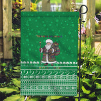 Turkmenistan Christmas Garden Flag with Traditional Santa Snowflake Crescent Moon and National Emblem - Wonder Print Shop