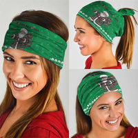 Turkmenistan Christmas Neck Gaiter with Traditional Santa Snowflake Crescent Moon and National Emblem - Wonder Print Shop