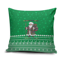 Turkmenistan Christmas Pillow Cover with Traditional Santa Snowflake Crescent Moon and National Emblem - Wonder Print Shop