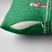 Turkmenistan Christmas Pillow Cover with Traditional Santa Snowflake Crescent Moon and National Emblem - Wonder Print Shop