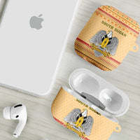 South Sudan Christmas AirPods Case with Beige Tribal Pattern, National Emblem, and Green Star Motif - Wonder Print Shop