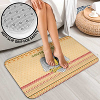 South Sudan Christmas Bathroom Set with Beige Tribal Pattern, National Emblem, and Green Star Motif - Wonder Print Shop