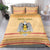 South Sudan Christmas Bedding Set with Beige Tribal Pattern, National Emblem, and Green Star Motif - Wonder Print Shop