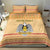 South Sudan Christmas Bedding Set with Beige Tribal Pattern, National Emblem, and Green Star Motif - Wonder Print Shop