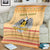 South Sudan Christmas Blanket with Beige Tribal Pattern, National Emblem, and Green Star Motif - Wonder Print Shop