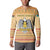 South Sudan Christmas Button Sweatshirt with Beige Tribal Pattern, National Emblem, and Green Star Motif - Wonder Print Shop