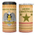 South Sudan Christmas 4 in 1 Can Cooler Tumbler with Beige Tribal Pattern, National Emblem, and Green Star Motif - Wonder Print Shop