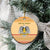 South Sudan Christmas Ceramic Ornament with Beige Tribal Pattern, National Emblem, and Green Star Motif - Wonder Print Shop