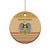 South Sudan Christmas Ceramic Ornament with Beige Tribal Pattern, National Emblem, and Green Star Motif - Wonder Print Shop