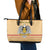 South Sudan Christmas Leather Tote Bag with Beige Tribal Pattern, National Emblem, and Green Star Motif - Wonder Print Shop