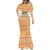 South Sudan Christmas Mermaid Dress with Beige Tribal Pattern, National Emblem, and Green Star Motif - Wonder Print Shop
