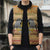 South Sudan Christmas Sleeveless Puffer Jacket with Beige Tribal Pattern, National Emblem, and Green Star Motif - Wonder Print Shop