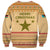 South Sudan Christmas Sweatshirt with Beige Tribal Pattern, National Emblem, and Green Star Motif - Wonder Print Shop