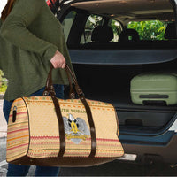 South Sudan Christmas Travel Bag with Beige Tribal Pattern, National Emblem, and Green Star Motif - Wonder Print Shop