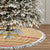 South Sudan Christmas Tree Skirt with Beige Tribal Pattern, National Emblem, and Green Star Motif - Wonder Print Shop