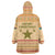 South Sudan Christmas Wearable Blanket Hoodie with Beige Tribal Pattern, National Emblem, and Green Star Motif - Wonder Print Shop