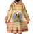 South Sudan Christmas Wearable Blanket Hoodie with Beige Tribal Pattern, National Emblem, and Green Star Motif - Wonder Print Shop