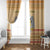 South Sudan Christmas Window Curtain with Beige Tribal Pattern, National Emblem, and Green Star Motif - Wonder Print Shop