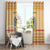 South Sudan Christmas Window Curtain with Beige Tribal Pattern, National Emblem, and Green Star Motif - Wonder Print Shop