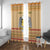 South Sudan Christmas Window Curtain with Beige Tribal Pattern, National Emblem, and Green Star Motif - Wonder Print Shop