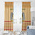 South Sudan Christmas Window Curtain with Beige Tribal Pattern, National Emblem, and Green Star Motif - Wonder Print Shop