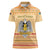 South Sudan Christmas Women Polo Shirt with Beige Tribal Pattern, National Emblem, and Green Star Motif - Wonder Print Shop