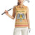 South Sudan Christmas Women Sleeveless Polo Shirt with Beige Tribal Pattern, National Emblem, and Green Star Motif - Wonder Print Shop