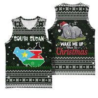 South Sudan Christmas Basketball Jersey with National Map, Flag Colors, and Sleeping Rhino Motif - Wonder Print Shop