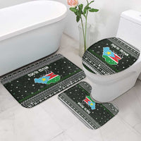 South Sudan Christmas Bathroom Set with National Map, Flag Colors, and Sleeping Rhino Motif - Wonder Print Shop