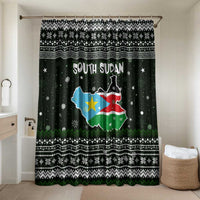 South Sudan Christmas Bathroom Set with National Map, Flag Colors, and Sleeping Rhino Motif - Wonder Print Shop