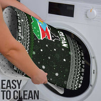 South Sudan Christmas Bathroom Set with National Map, Flag Colors, and Sleeping Rhino Motif - Wonder Print Shop