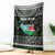 South Sudan Christmas Blanket with National Map, Flag Colors, and Sleeping Rhino Motif - Wonder Print Shop