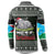 South Sudan Christmas Button Sweatshirt with National Map, Flag Colors, and Sleeping Rhino Motif - Wonder Print Shop
