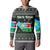 South Sudan Christmas Button Sweatshirt with National Map, Flag Colors, and Sleeping Rhino Motif - Wonder Print Shop