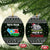South Sudan Christmas Ceramic Ornament with National Map, Flag Colors, and Sleeping Rhino Motif - Wonder Print Shop