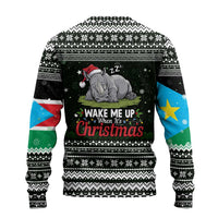 South Sudan Christmas Ugly Christmas Sweater with National Map, Flag Colors, and Sleeping Rhino Motif - Wonder Print Shop
